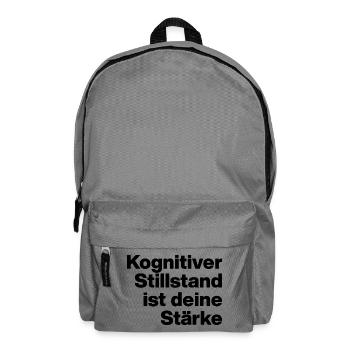 COGNITIVE STANDSTILL IS YOUR STRENGTH. SARCASM - Backpack - elephant grey - Front