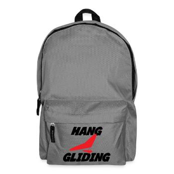 Hanggliding-Zentriertes Flügelabzeichen - Rucksack - Mittelgrau - Vorne