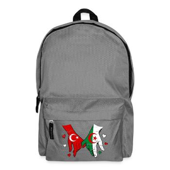 Prise de main du drapeau de la Turquie Algérie utilisée - Sac à dos - gris éléphant - Devant
