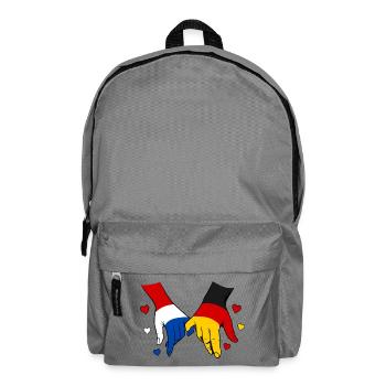 Holland Germany Flag Holding Hands - Backpack - elephant grey - Front