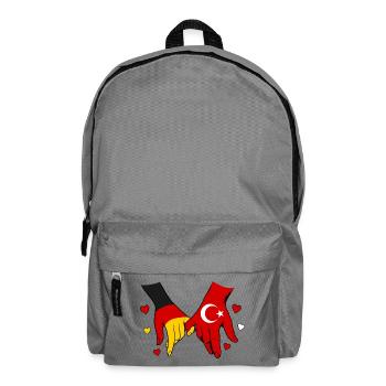 Germany Turkey Flags Holding Hands - Backpack - elephant grey - Front