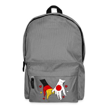 Deutschland_Japan_Flagge_Haendehalten_used - Backpack - elephant grey - Front