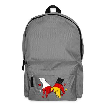Polen_Deutschland_Flagge_Haendehalten_used - Backpack - elephant grey - Front