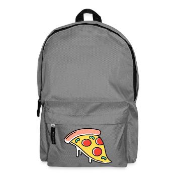Icône de la pizza - Sac à dos - gris éléphant - Devant