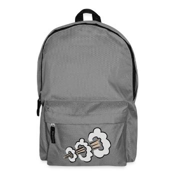 Lauter Furz Explosion Lustig Klohumor Comic Wolke - Rucksack - Mittelgrau - Vorne