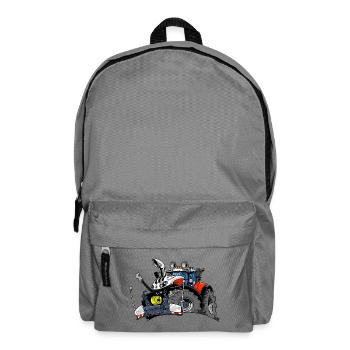 1475_RED-WHITE-TRACTOR-AUSTRIA - Backpack - elephant grey - Front