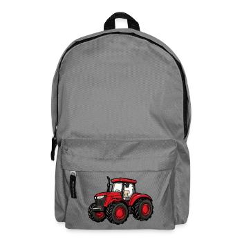 Red Tractor Cartoon - Backpack - elephant grey - Front