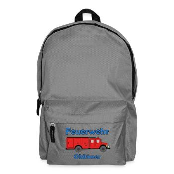 Feuerwehr Oldtimer  - Rucksack - Mittelgrau - Vorne