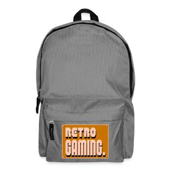 Retro-Gaming-Pixelkunst - Rucksack - Mittelgrau - Vorne