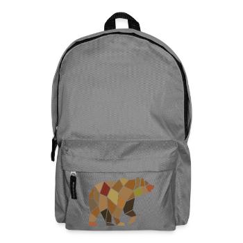 Geometric Bear from Mosaic Polygon - Backpack - elephant grey - Front