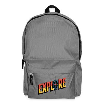 EXPLORE Kompass – Abenteuer Logo - Rucksack - Mittelgrau - Vorne