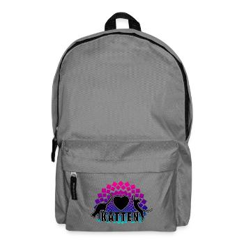 Cat Heart Rainbow Mandala - Backpack - elephant grey - Front