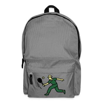 Service rétro de joueur de tennis - Sac à dos - gris éléphant - Devant