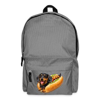 Teckel en hot-dog - Sac à dos - gris éléphant - Devant