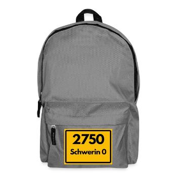 ALTE POSTLEITZAHL PLZ RETRO 2750 SCHWERIN 0 HEIMAT - Rucksack - Mittelgrau - Vorne