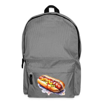 Hot Dog Street Art Illustration - Backpack - elephant grey - Front