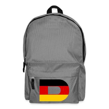 D- Deutschland Flagge Stil - Rucksack - Mittelgrau - Vorne