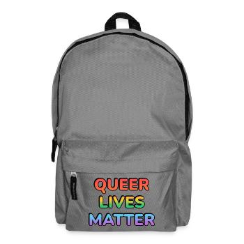 Arc-en-ciel Queer Lives Matter - Sac à dos - gris éléphant - Devant