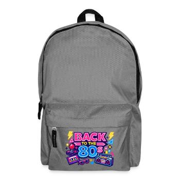 Zurück in die 80er Neon - Rucksack - Mittelgrau - Vorne