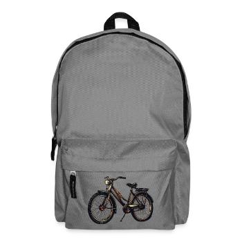 Vintage Bicycle Silhouette - Backpack - elephant grey - Front