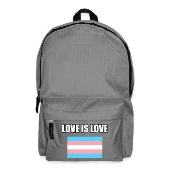 L’AMOUR EST L’AMOUR Drapeau de la fierté trans - Sac à dos - gris éléphant - Devant