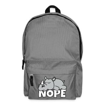 Lazy Rhino Nope Not Today Lazy Safari - Backpack - elephant grey - Front