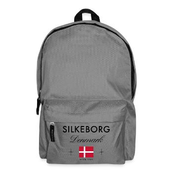 Silkeborg Denmark coordinates travel souvenir - Backpack - elephant grey - Front