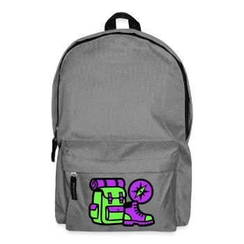Hiking Backpack Compass Graphic - Backpack - elephant grey - Front