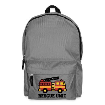 Feuerwehrauto Logo - Rucksack - Mittelgrau - Vorne