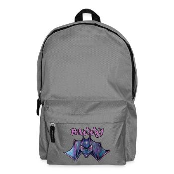 Batty Night Bat-Fledermaus-Illustration - Rucksack - Mittelgrau - Vorne