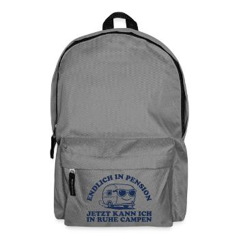 Pension in Ruhe Campen Retro Wohnwagen - Rucksack - Mittelgrau - Vorne