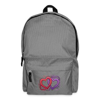 Intricate heart duets - Backpack - elephant grey - Front