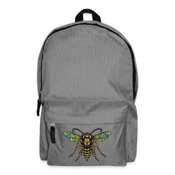 Wespe im Farbenklang - Rucksack - Mittelgrau - Vorne