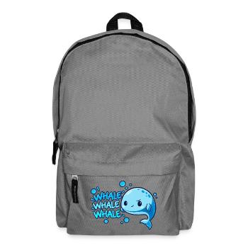 Wortspiel-Wal - Rucksack - Mittelgrau - Vorne