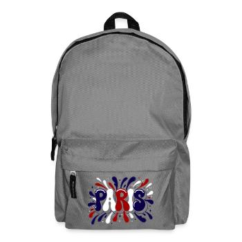 Paris Graffiti & Splash Blue White Red - Rucksack - Mittelgrau - Vorne