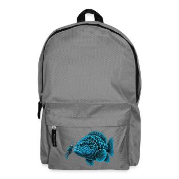 Giant Grouper Fish Booping a Scuba Diver - Rucksack - Mittelgrau - Vorne