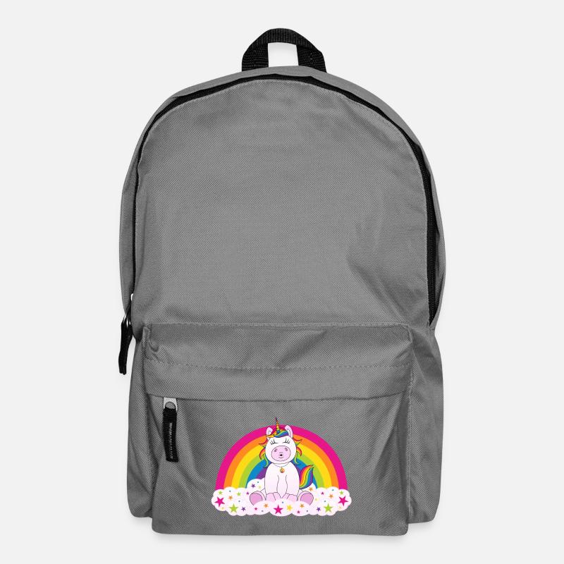 Einhorn Regenbogen - Rucksack - Mittelgrau