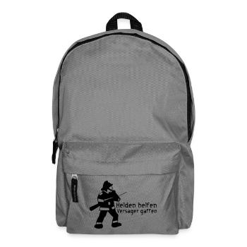 Helden vs Versager Feuerwehr Gaffer Geschenk - Rucksack - Mittelgrau - Vorne