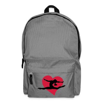 I love gymnastics - Ich liebe gymnastik - Rucksack - Mittelgrau - Vorne