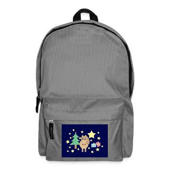 Horse pony christmas blue - Backpack - elephant grey - Front