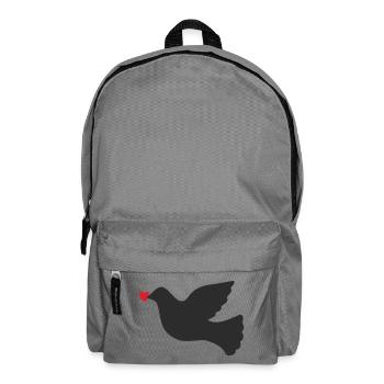 Friedenstaube Friede Freiheit - Rucksack - Mittelgrau - Vorne