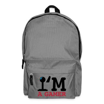 A Gamer Bold Typography - Backpack - elephant grey - Front