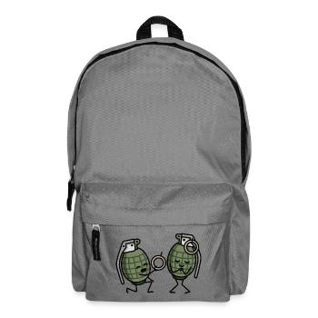 Hand Grenade Marriage Proposal Couples Army Ring Engaged - Backpack - elephant grey - Front