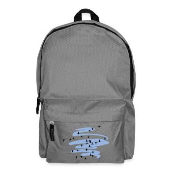 Wildgänse Kraniche Frühling - Rucksack - Mittelgrau - Vorne