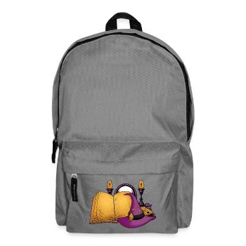 Halloween, Witch, Grimoire - Backpack - elephant grey - Front