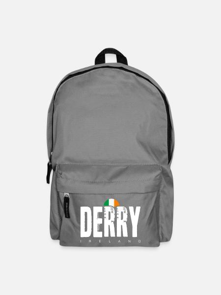 Derry Ireland Distressed Wordmark - Backpack - elephant grey