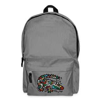 Alligator Crocodile - Backpack - elephant grey - Front