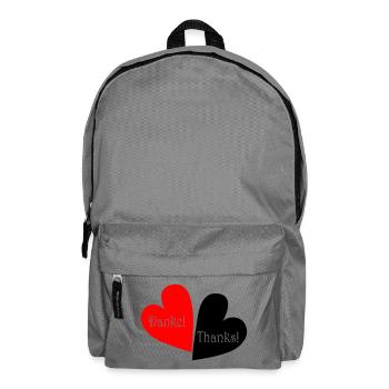 Danke Thanks Herz - Rucksack - Mittelgrau - Vorne