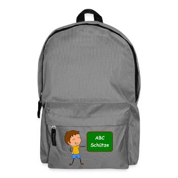 Einschulung ABC Schütze - Rucksack - Mittelgrau - Vorne