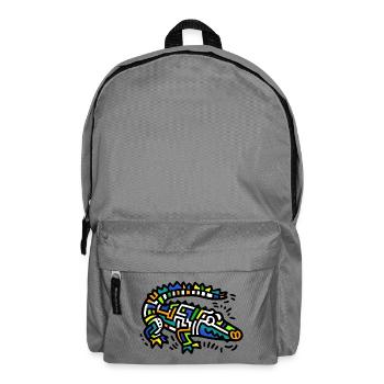 Alligator Crocodile - Backpack - elephant grey - Front